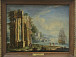 Неизвестный художник Круг неаполитанского  мастера Леонардо Коккоранте.  Пейзаж с кораблем 18 век